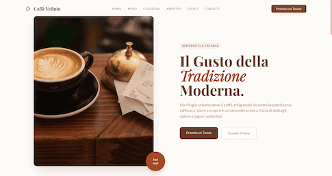 Progetto web per bar
