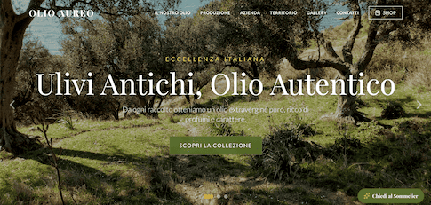 Progetto web per olio di olive