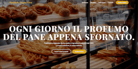 Progetto web per panificio