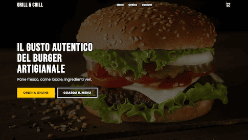 Progetto web per Hamburgheria