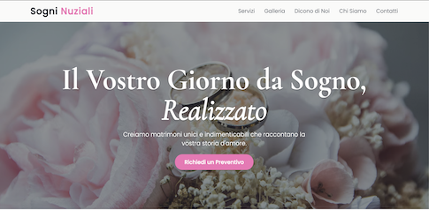 Progetto Wedding planner